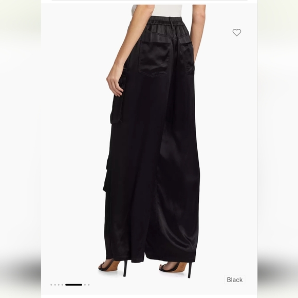 Alice + Olivia Joette Satin Cargo Pants Size 12 petite - Picture 3 of 14
